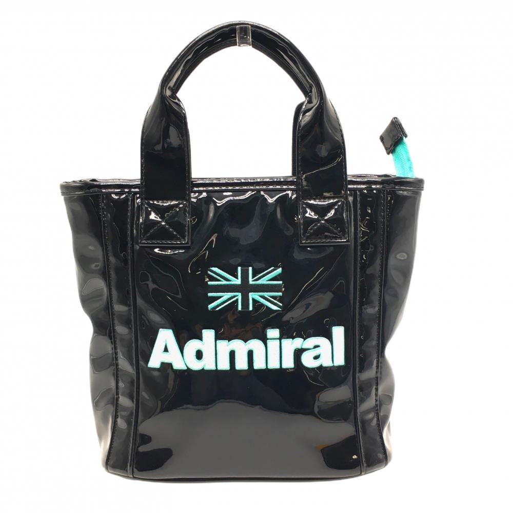 アドミラル カートバッグ 黒×ミントグリーン 内外ポケット ゴルフ Admiral