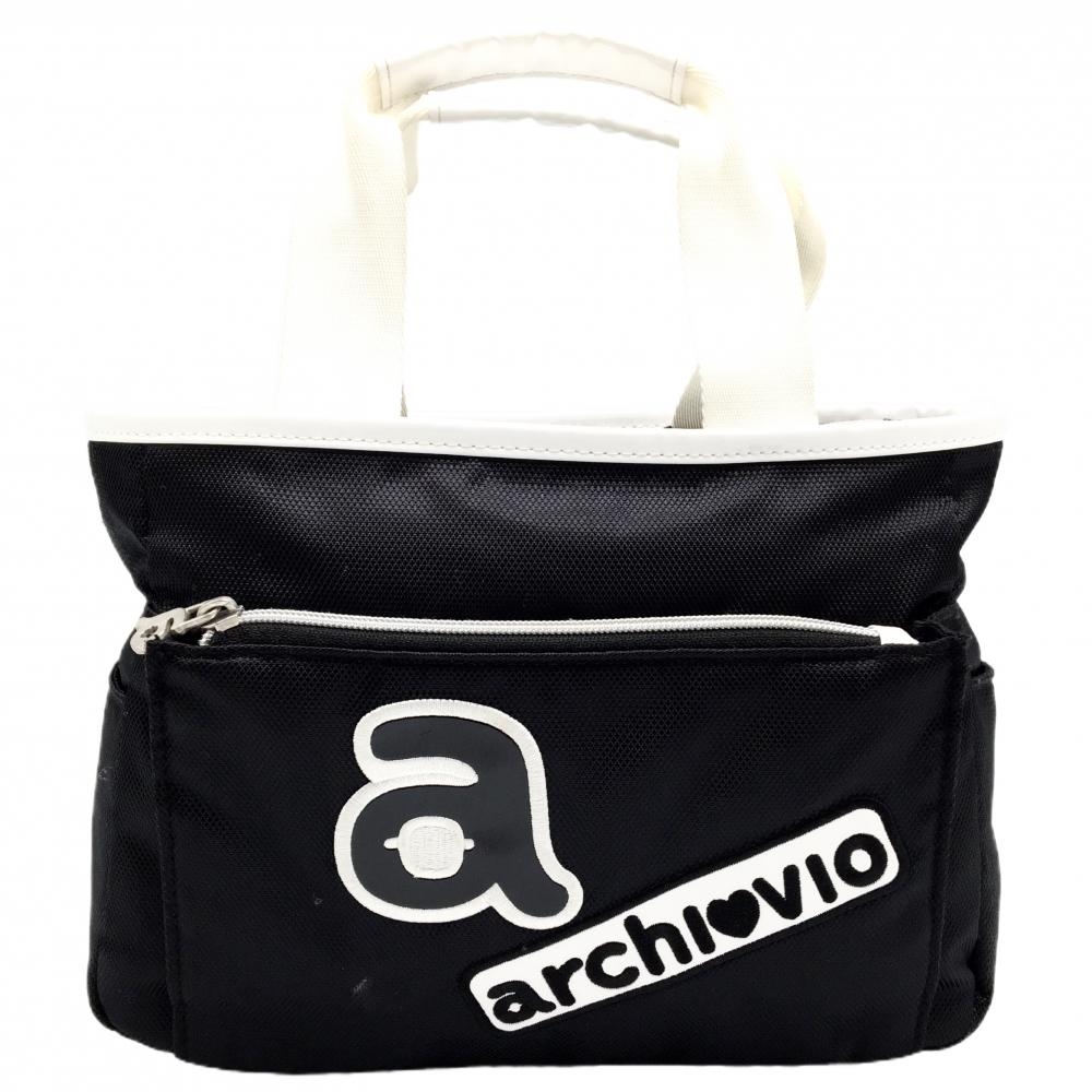 アルチビオ カートバッグ 黒×白 内外サイドポケット ゴルフ archivio