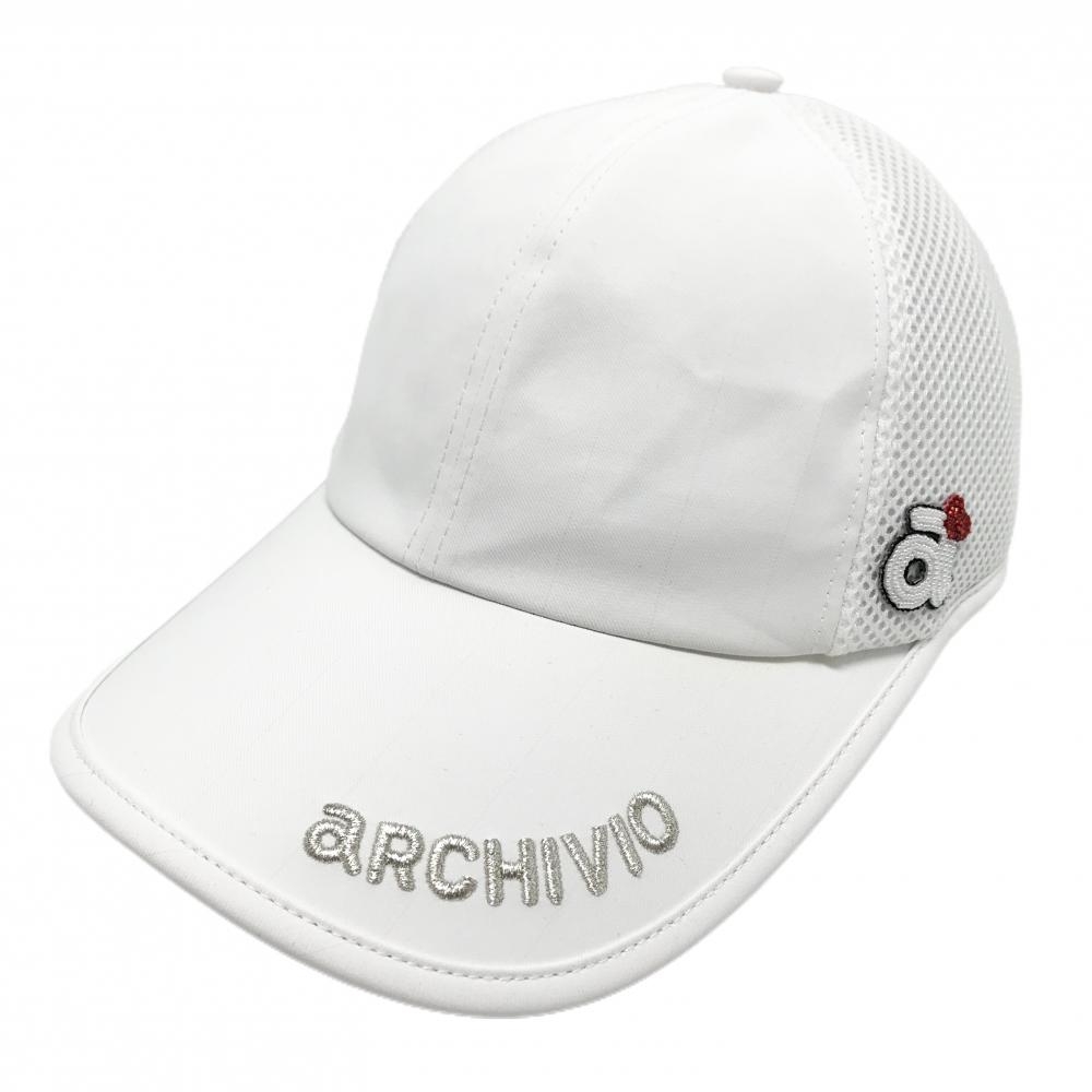 【美品】アルチビオ キャップ 白 ロゴ刺しゅう   ゴルフウェア 2025年モデル archivio