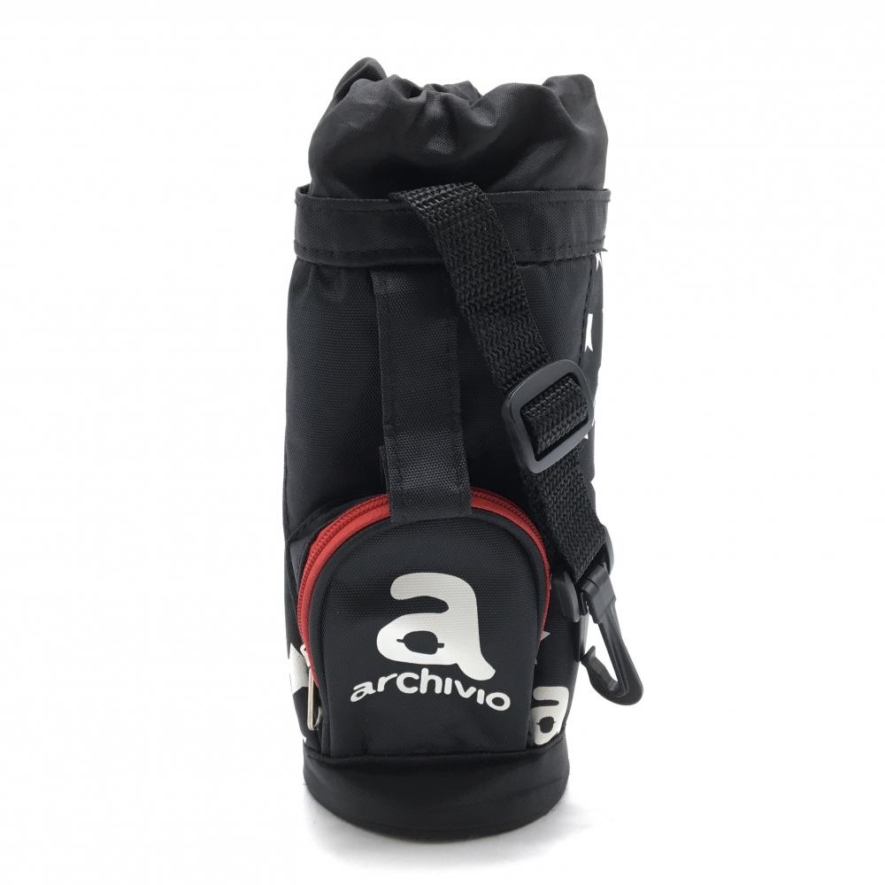 【超美品】アルチビオ ボトルホルダー 黒×白 キャディーバッグ風 内側保冷 ゴルフ archivio