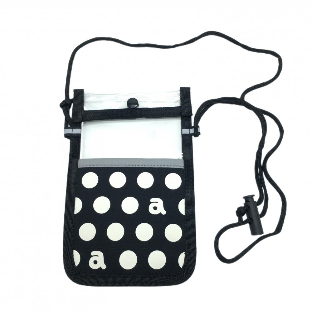 【未使用品】アルチビオ スマホケース 黒×白 ドット ロゴ ゴルフ archivio