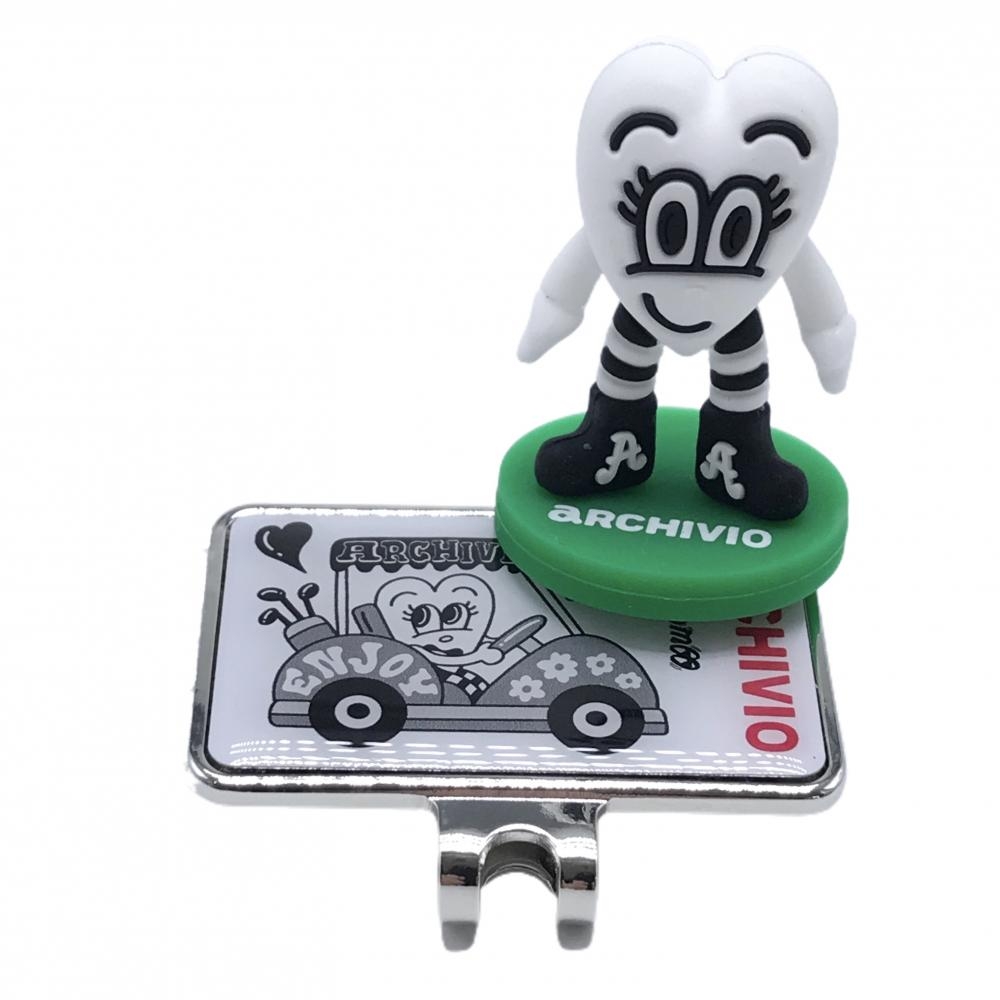 【新品】アルチビオ×Chocomoo 3Dマーカー 白×黒 チョコムー コラボ ゴルフ 2024年モデル archivio