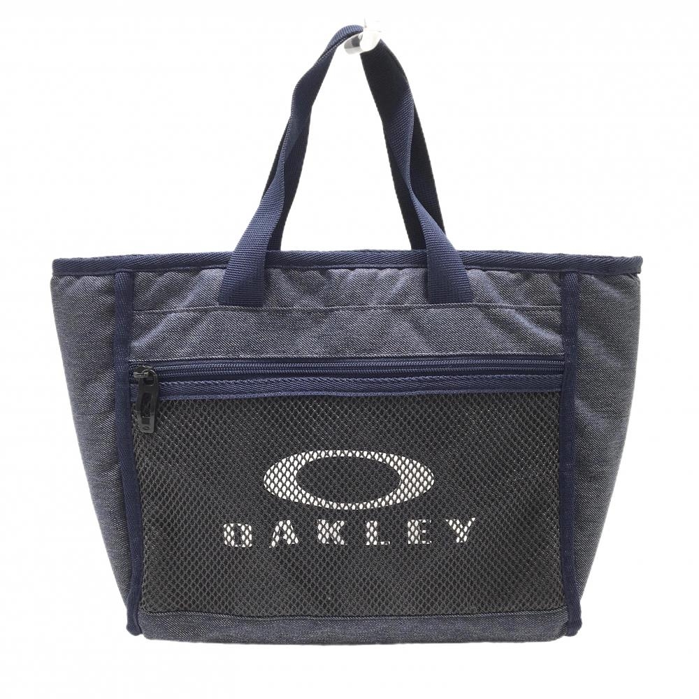 【超美品】オークリー カートバッグ 杢ネイビー×ネイビー フロントロゴ 内外ポケット ゴルフ Oakley
