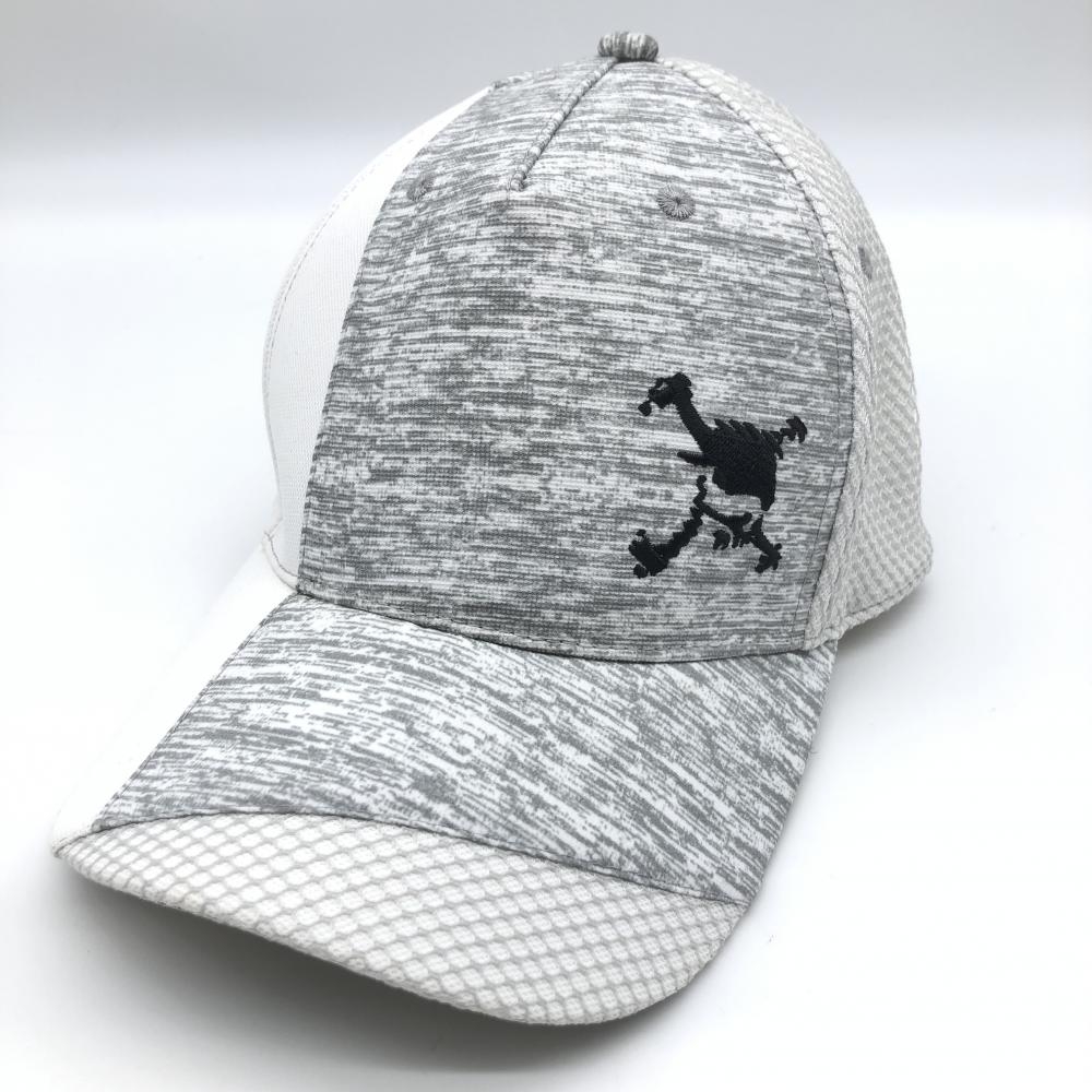 オークリー キャップ 白×グレー 一部メッシュ  ゴルフウェア Oakley