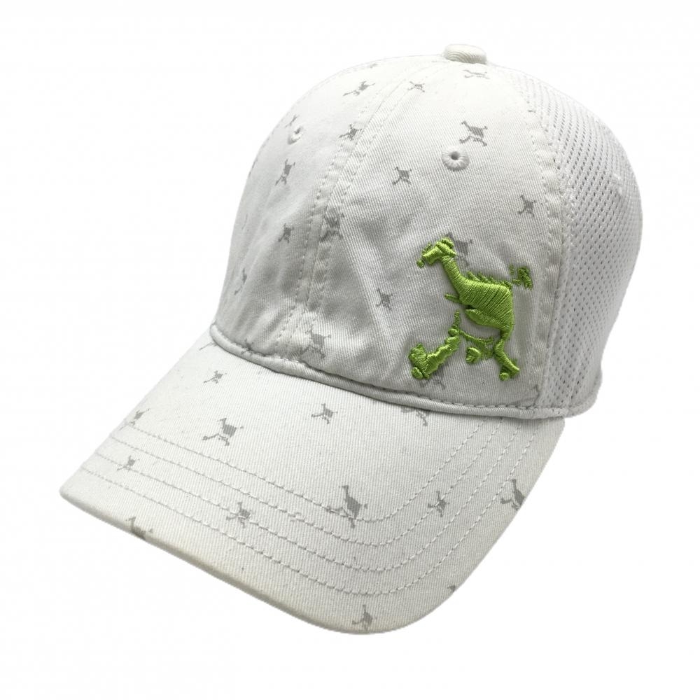 オークリー メッシュキャップ 白×ライトグレー スカル総柄   ゴルフウェア Oakley