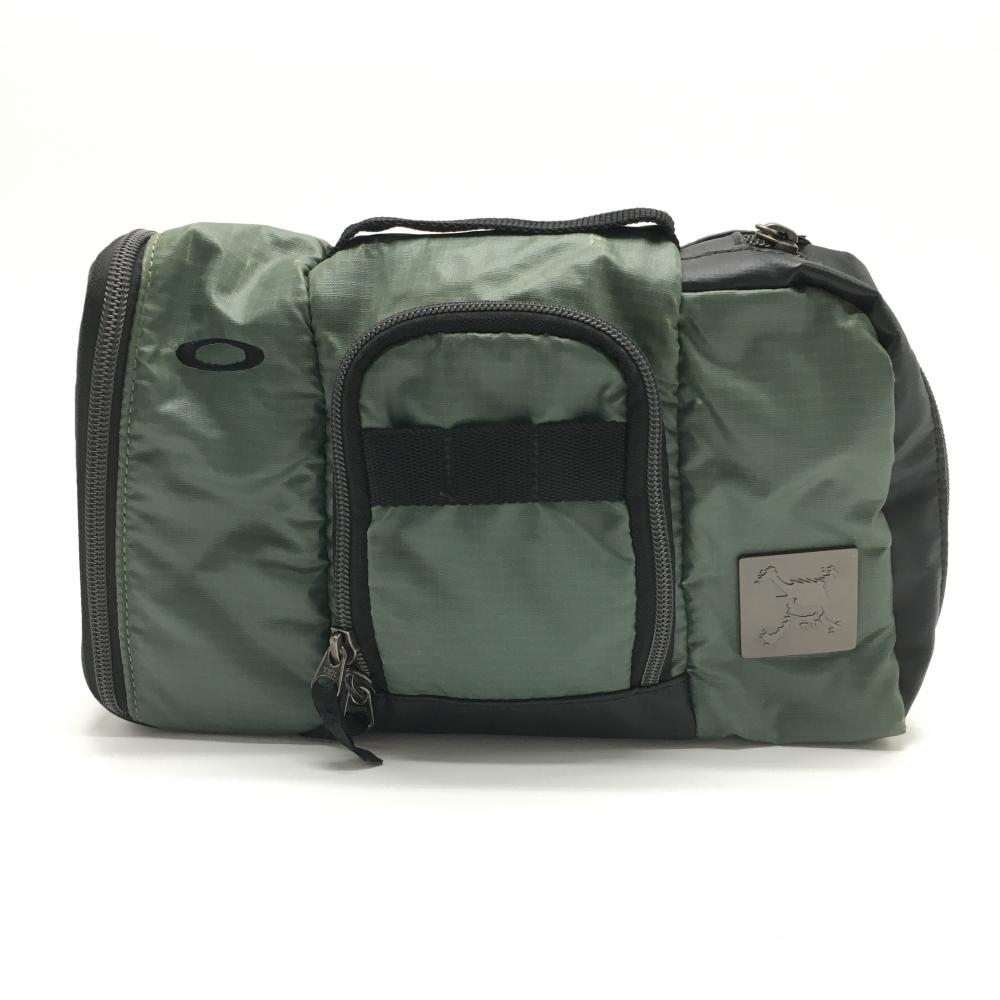 オークリー ポーチ カーキ×黒 ロゴ刺しゅう 小物入れ カートバッグ ゴルフ Oakley