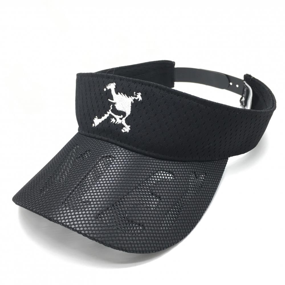 【超美品】オークリー サンバイザー 黒×白 つばメッシュ  ゴルフウェア Oakley