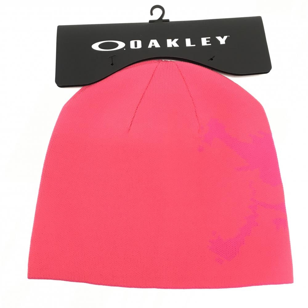 【新品】オークリー ニット帽 ピンク ポリエステル100％ 58cm（ONE SIZE） ゴルフウェア Oakley