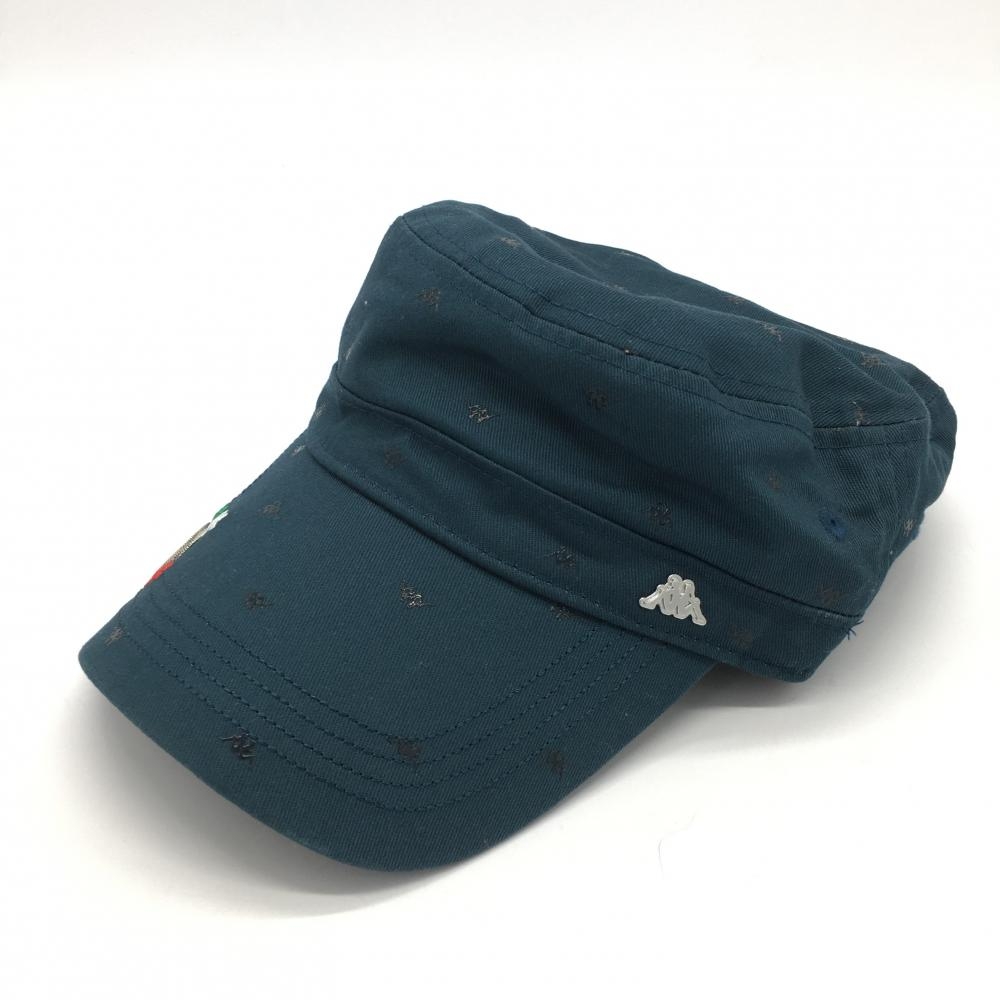 超美品 Kappa カッパ ワークキャップ ダークグリーン 総柄 マグネットマーカー付き F ゴルフウェア 中古ゴルフ ウェア通販サイトreonard レオナード