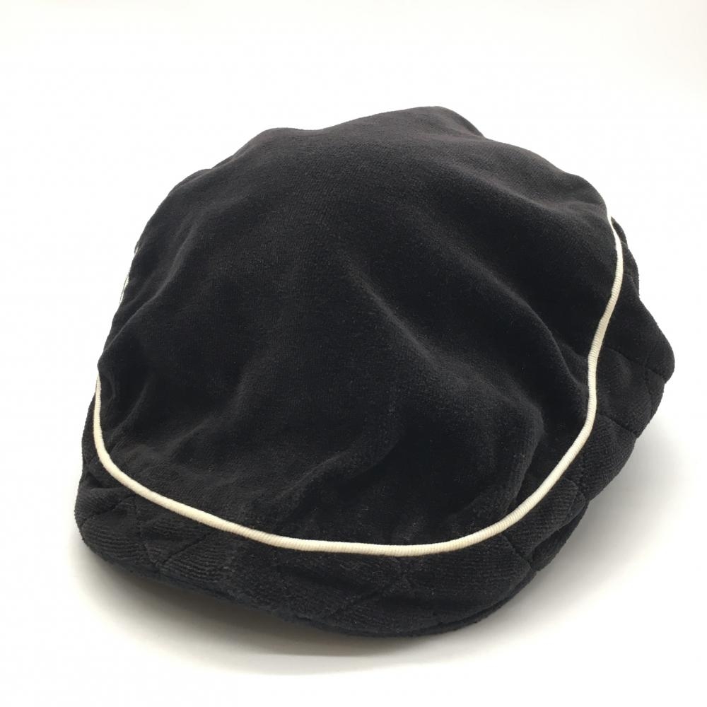 カッパ ハンチング帽 黒×白 ベロア生地  ゴルフウェア Kappa