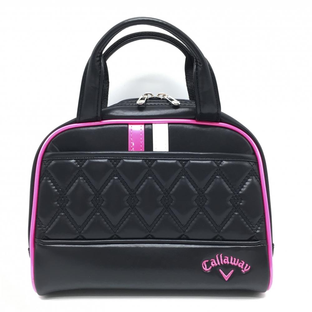 【超美品】キャロウェイ カートバッグ 黒×ピンク 内外ポケット ゴルフ Callaway