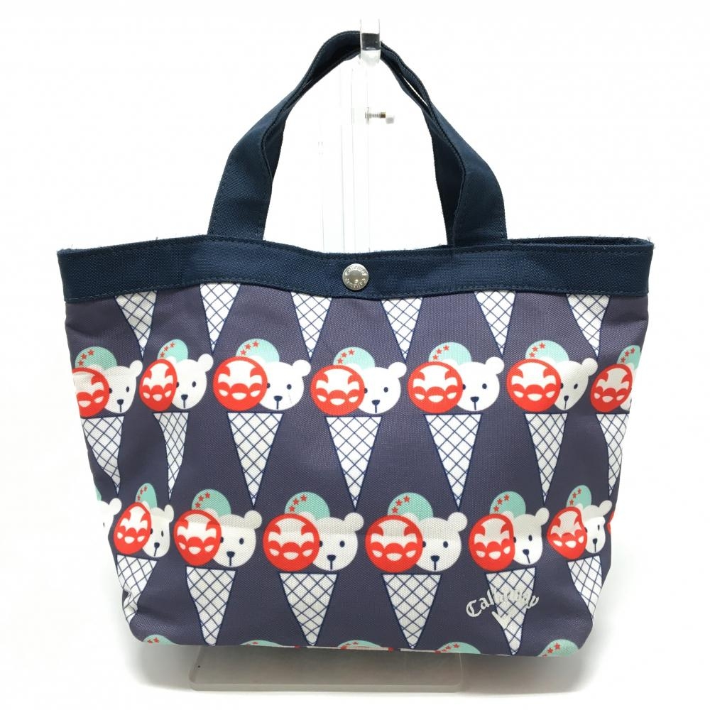 キャロウェイ カートバッグ ネイビー×白 ベア総柄 ゴルフ Callaway