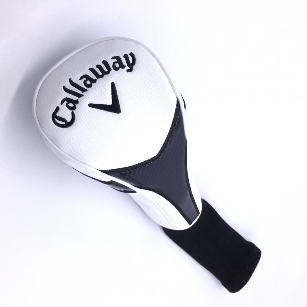 【超美品】Callaway キャロウェイ ヘッドカバー 白×黒 ドライバー用 ロゴ刺しゅう ゴルフ