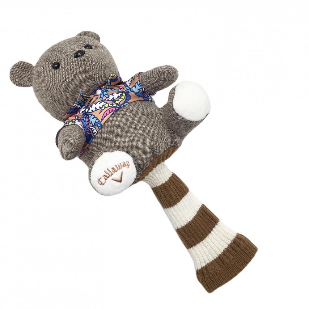 【美品】キャロウェイ ヘッドカバー(DR) ブラウン ベア ぬいぐるみ ドライバー  ゴルフ Callaway