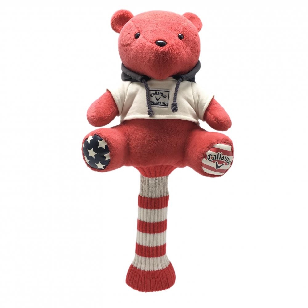 キャロウェイ ヘッドカバー(DR) レッド系×白 クマ ぬいぐるみ ゴルフ Callaway
