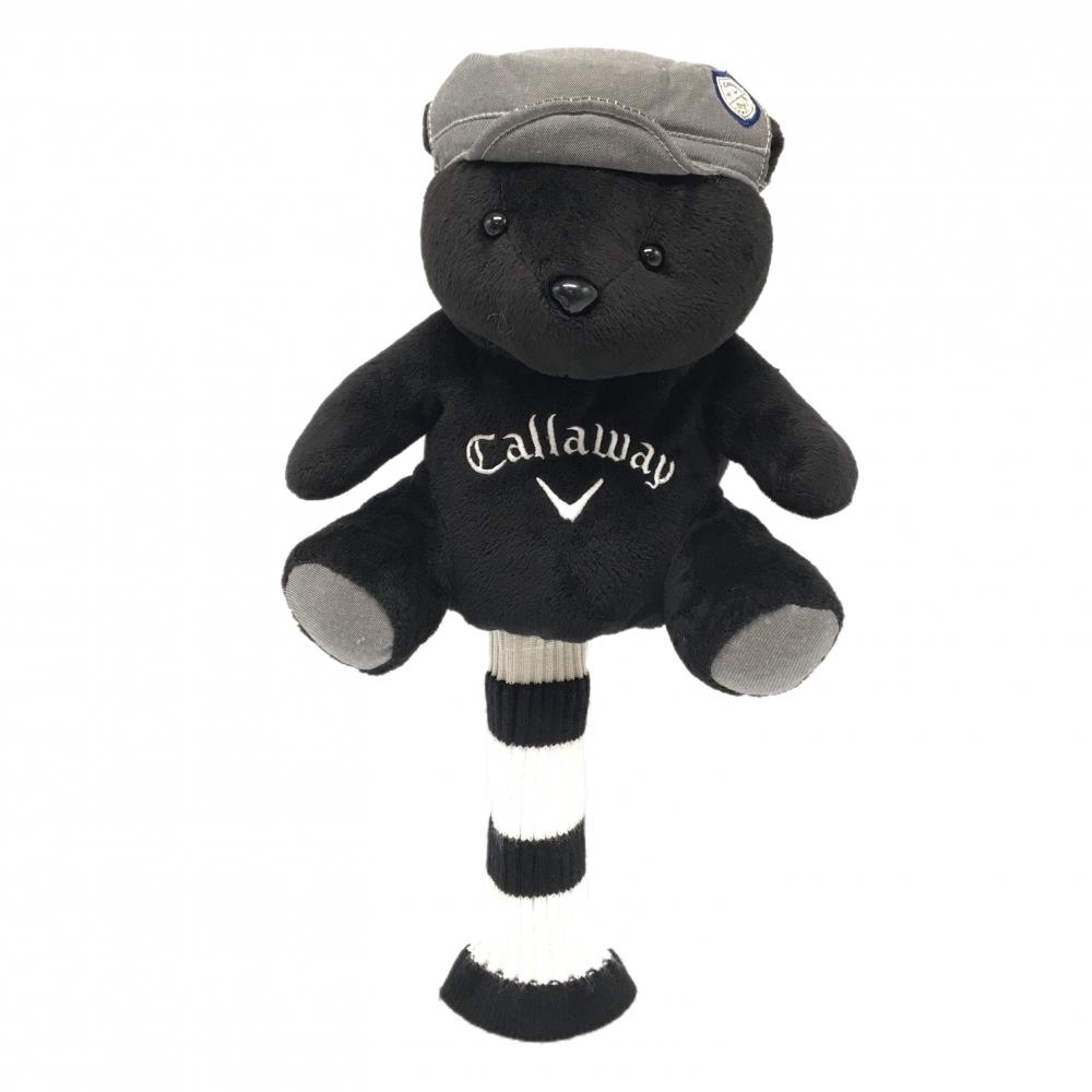 【美品】キャロウェイ ヘッドカバー(DR) 黒×白 ベア ぬいぐるみ ドライバー用 ゴルフ Callaway