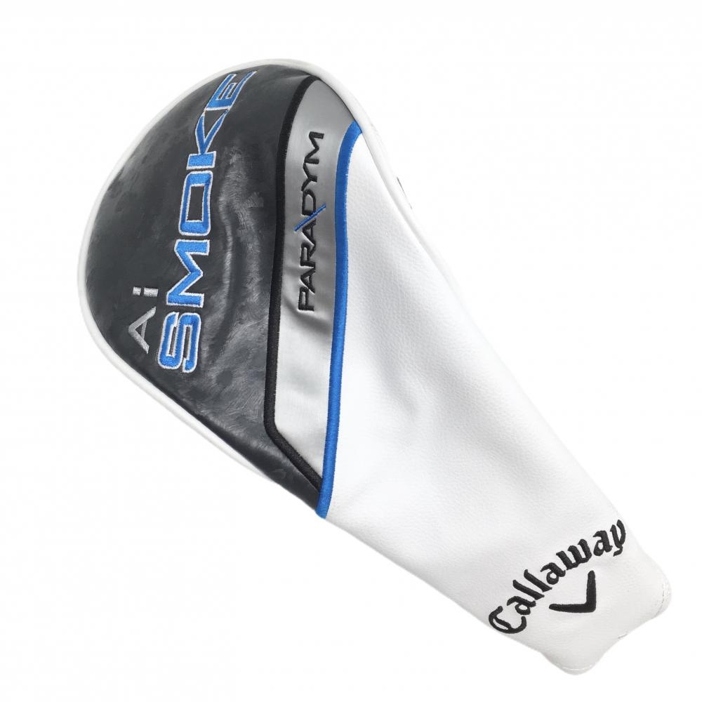 【美品】キャロウェイ ヘッドカバー(UT) 白×ネイビー ユーティリティ ロゴ刺しゅう ゴルフ Callaway