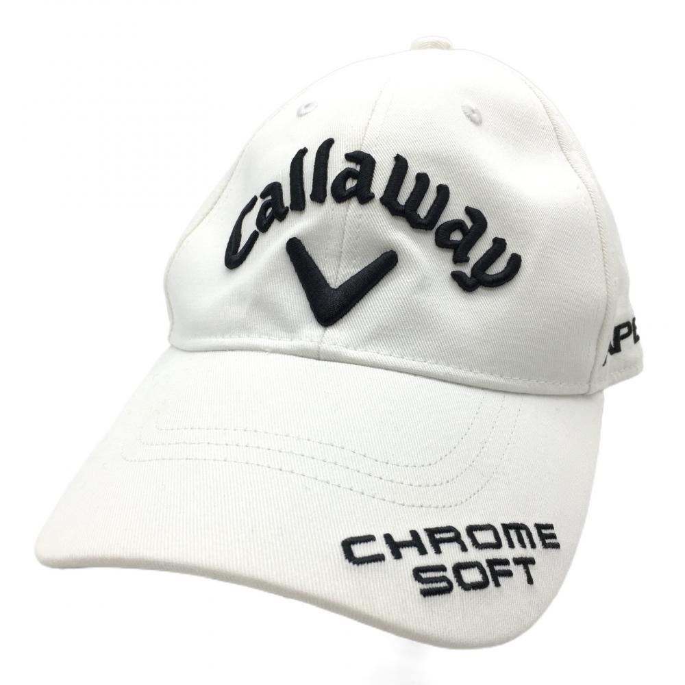 キャロウェイ キャップ 白×黒 立体ロゴ刺しゅう  FR ゴルフウェア 2022年モデル Callaway