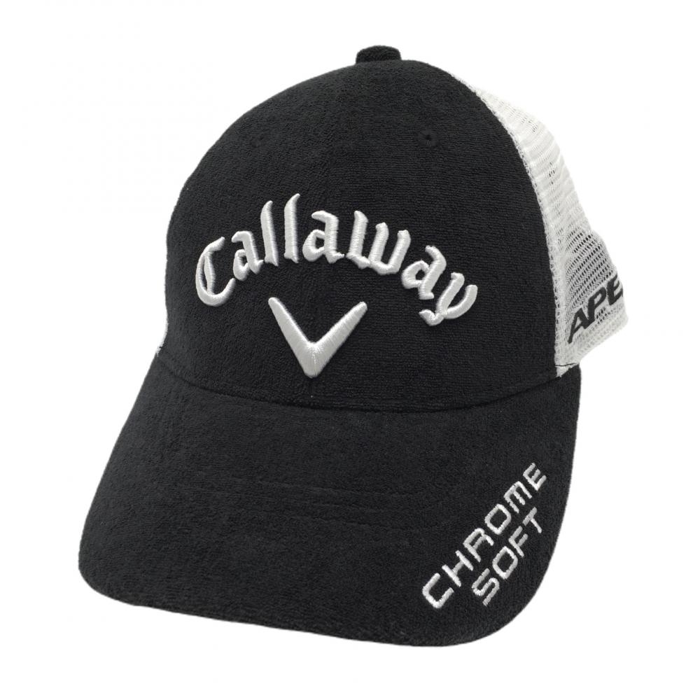 【新品】キャロウェイ メッシュキャップ 黒×白 パイル地  FR ゴルフウェア 2023年モデル Callaway