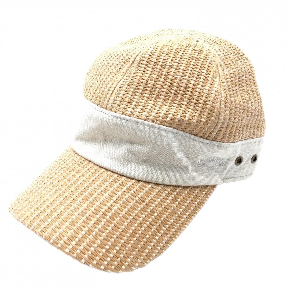 キャロウェイ キャップ ベージュ 麦わら風 FR  ゴルフウェア Callaway