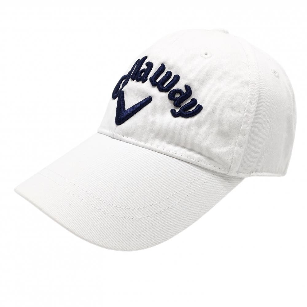 キャロウェイ キャップ 白×ネイビー 立体ロゴ刺しゅう FR  ゴルフウェア Callaway