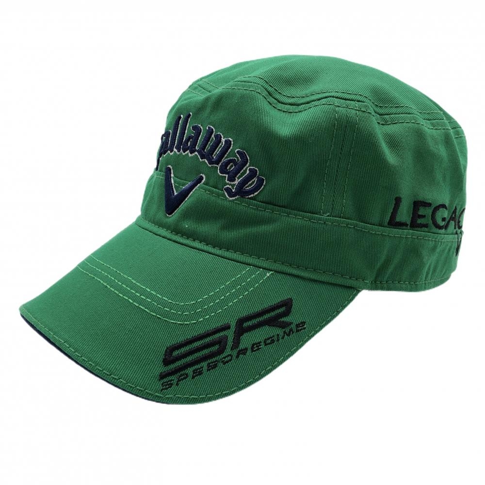 【超美品】キャロウェイ ワークキャップ グリーン×ネイビー LEGACY 綿100％ FREE  ゴルフウェア Callaway