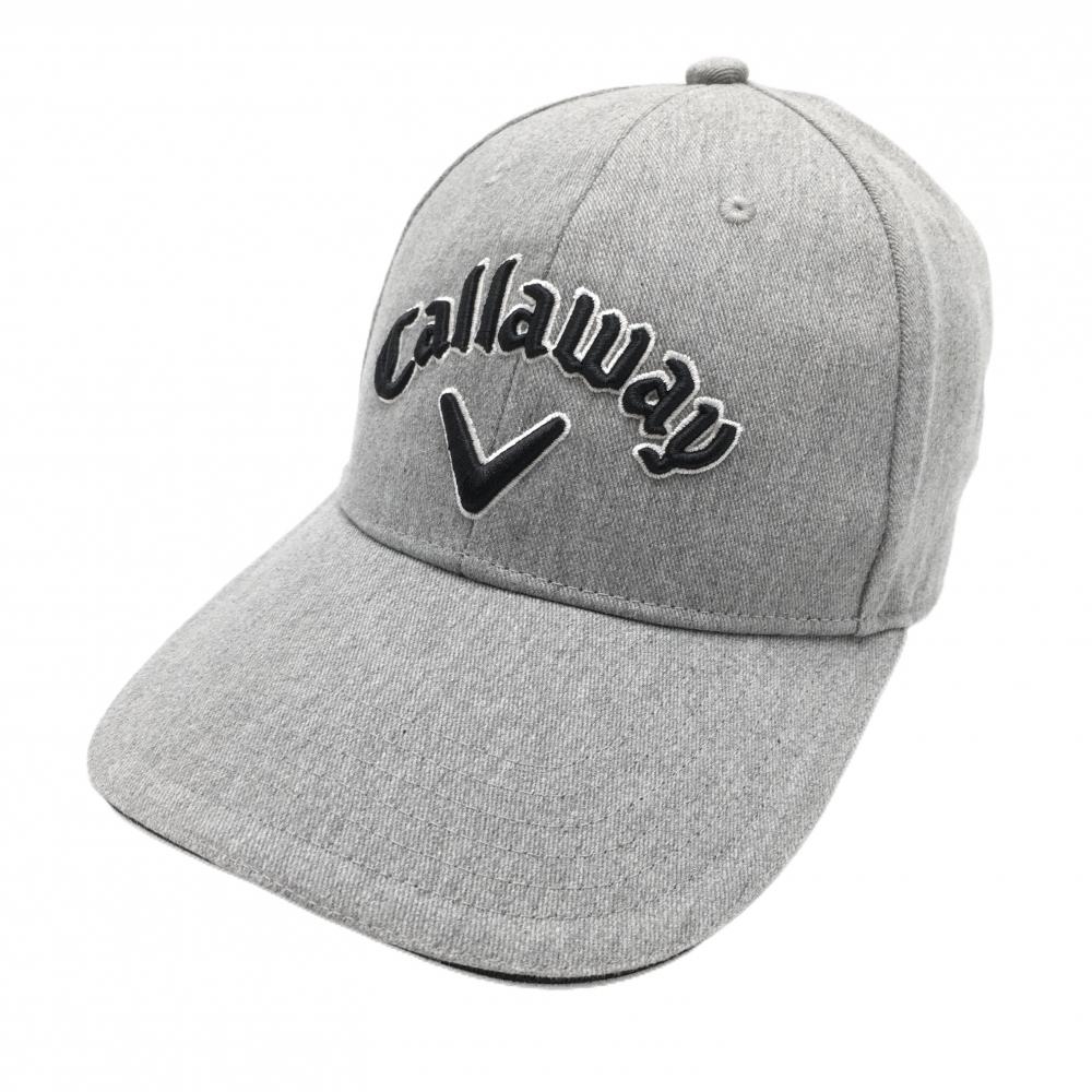 【超美品】キャロウェイ キャップ 杢グレー 立体ロゴ  FR  ゴルフウェア 2023年モデル Callaway