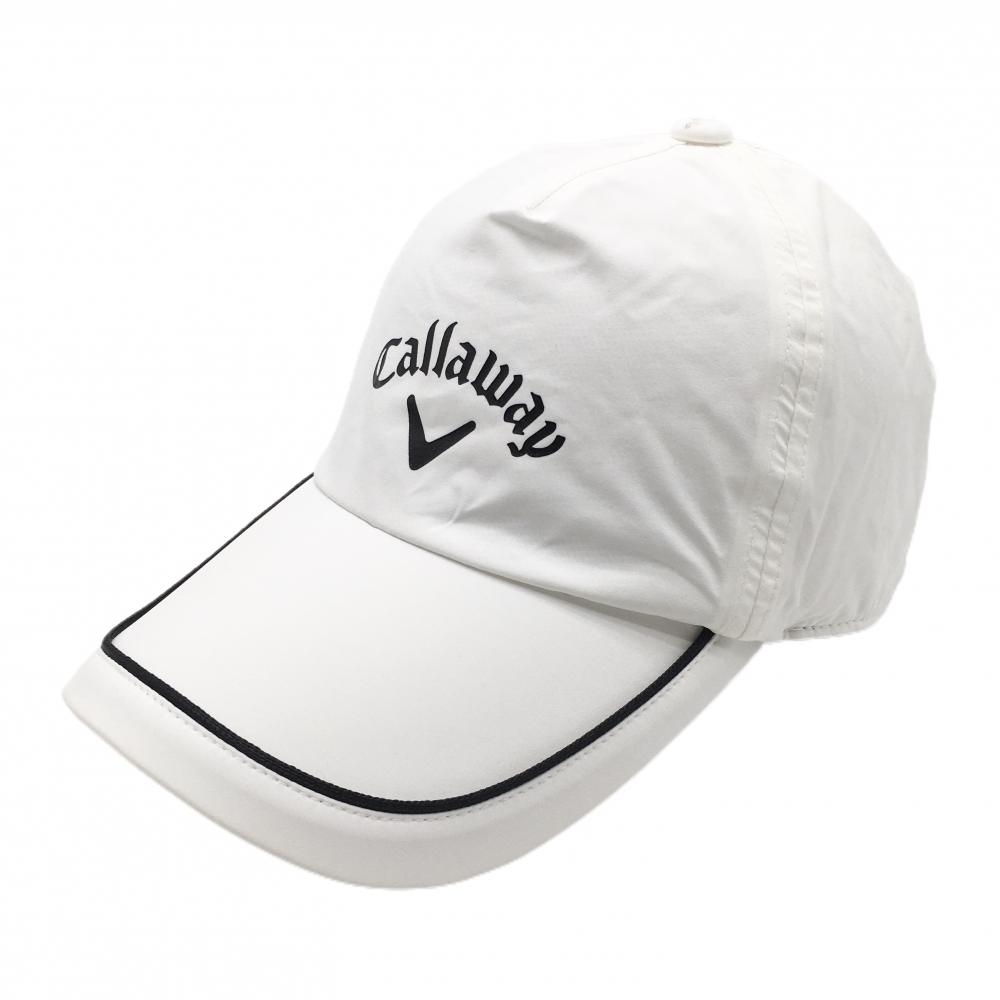 【新品】キャロウェイ キャップ 白×黒 ロゴプリント 裏地メッシュ FR  ゴルフウェア 2023年モデル Callaway