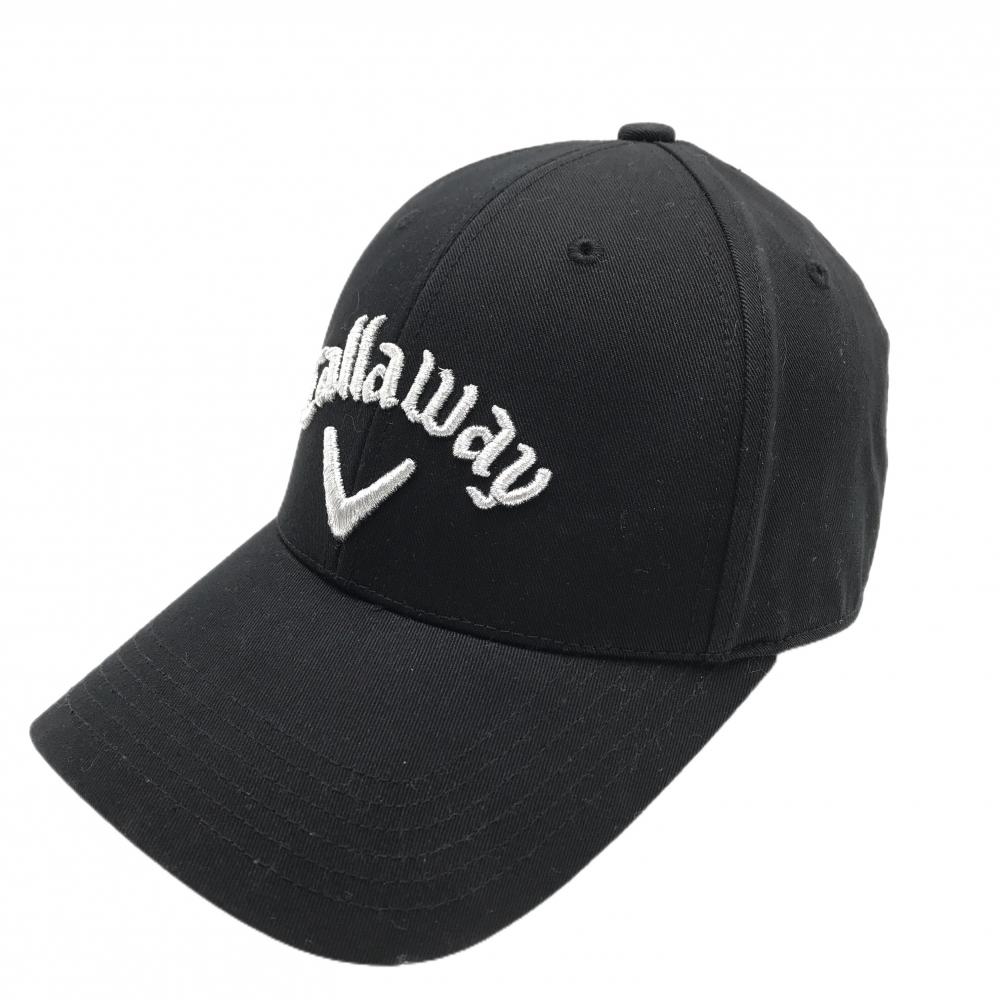 【超美品】キャロウェイ キャップ 黒×シルバー 立体ロゴ刺しゅう FR   ゴルフウェア 2025年モデル Callaway