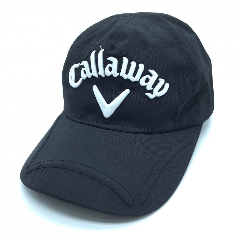 【超美品】キャロウェイ キャップ 黒×白 立体ロゴ刺しゅう FR   ゴルフウェア Callaway