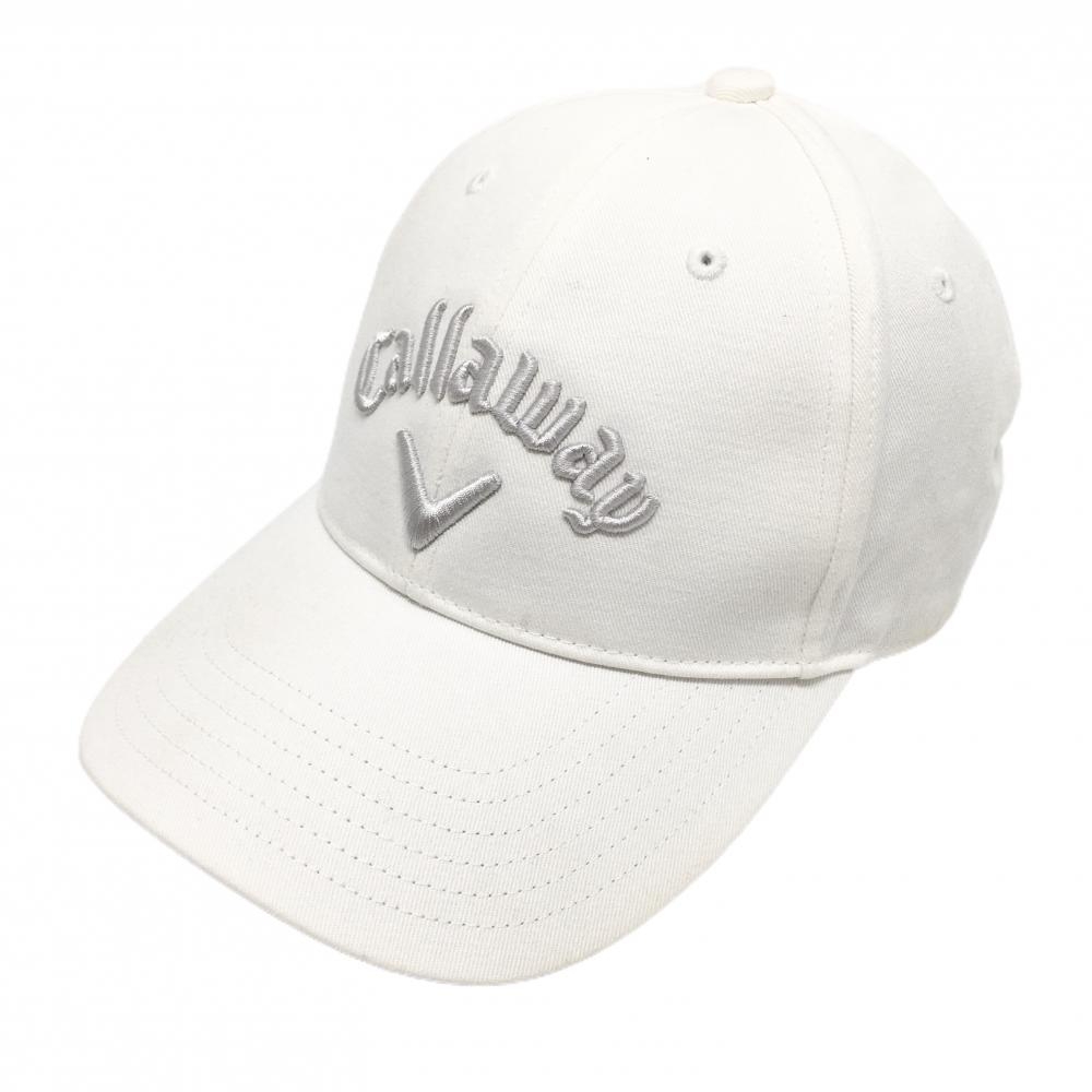 キャロウェイ キャップ 白×ライトグレー ロゴ刺しゅう FR   ゴルフウェア 2024年モデル Callaway