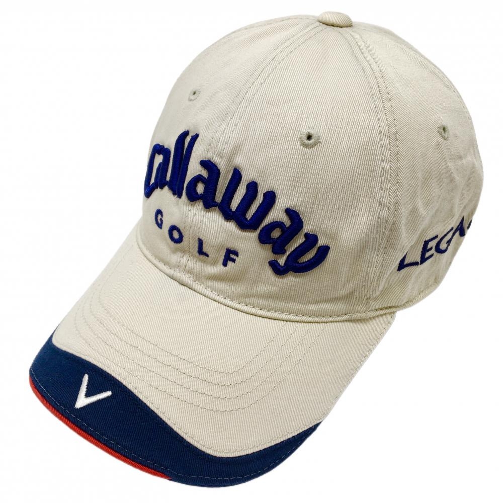 キャロウェイ キャップ ベージュ×ネイビー 裏地メッシュ LEGACY フリー   ゴルフウェア Callaway