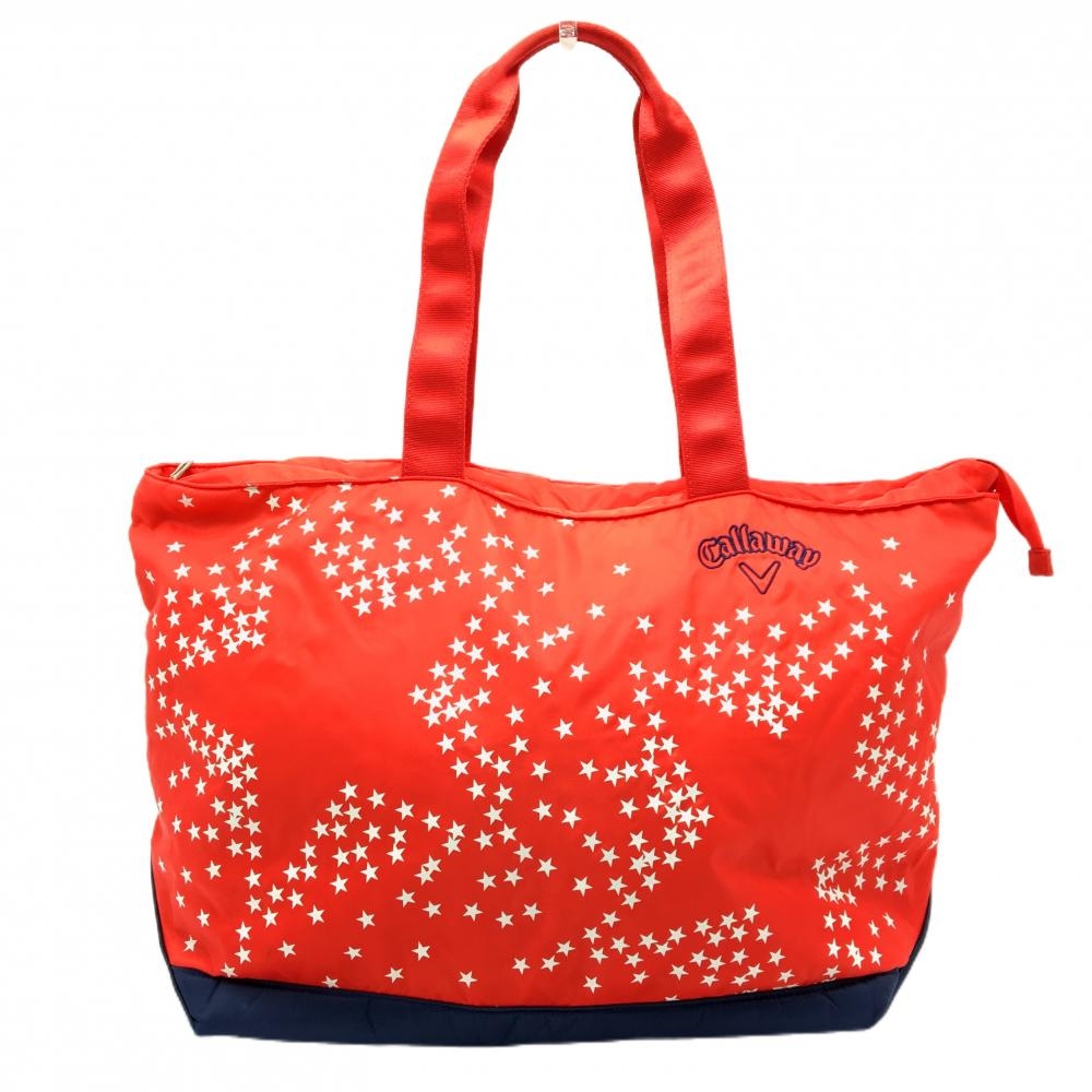 キャロウェイ ビッグトートバッグ レッド×白 前面星柄  ゴルフ Callaway