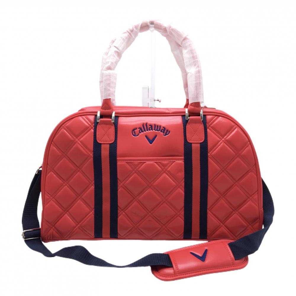 【新品】キャロウェイ 2WAYボストンバッグ レッド×ネイビー ショルダーストラップ付 ゴルフ Callaway