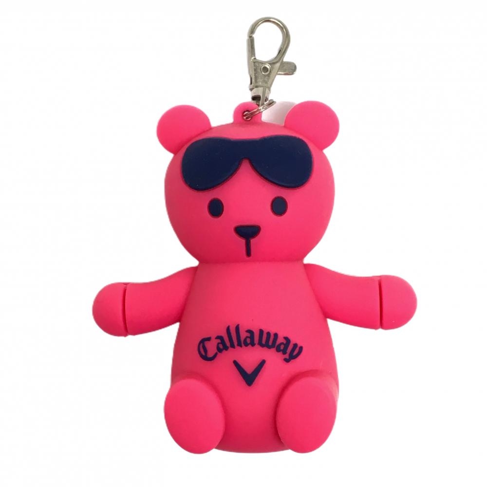 【超美品】キャロウェイ ボールケース ピンク×ネイビー ベア シリコン ゴルフ Callaway