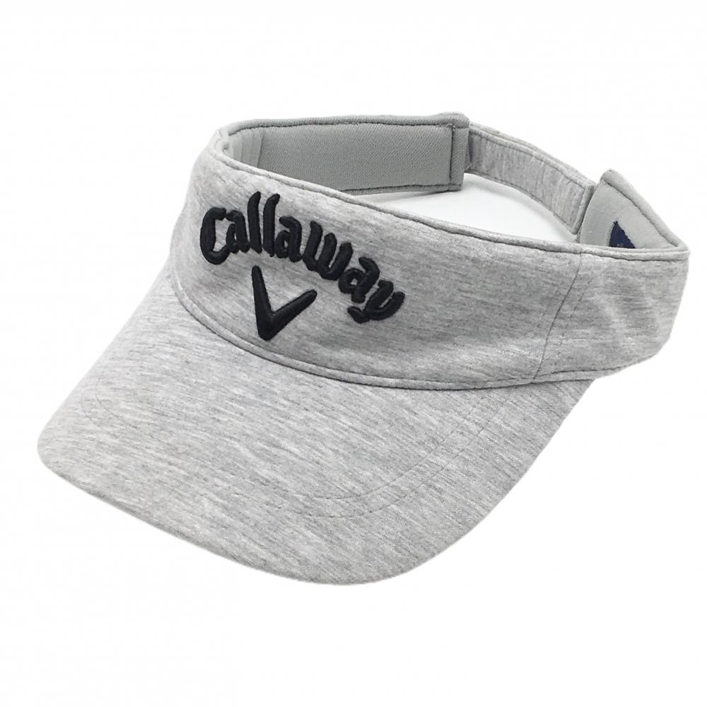キャロウェイ サンバイザー 杢グレー×黒 立体ロゴ刺しゅう  FR  ゴルフウェア Callaway