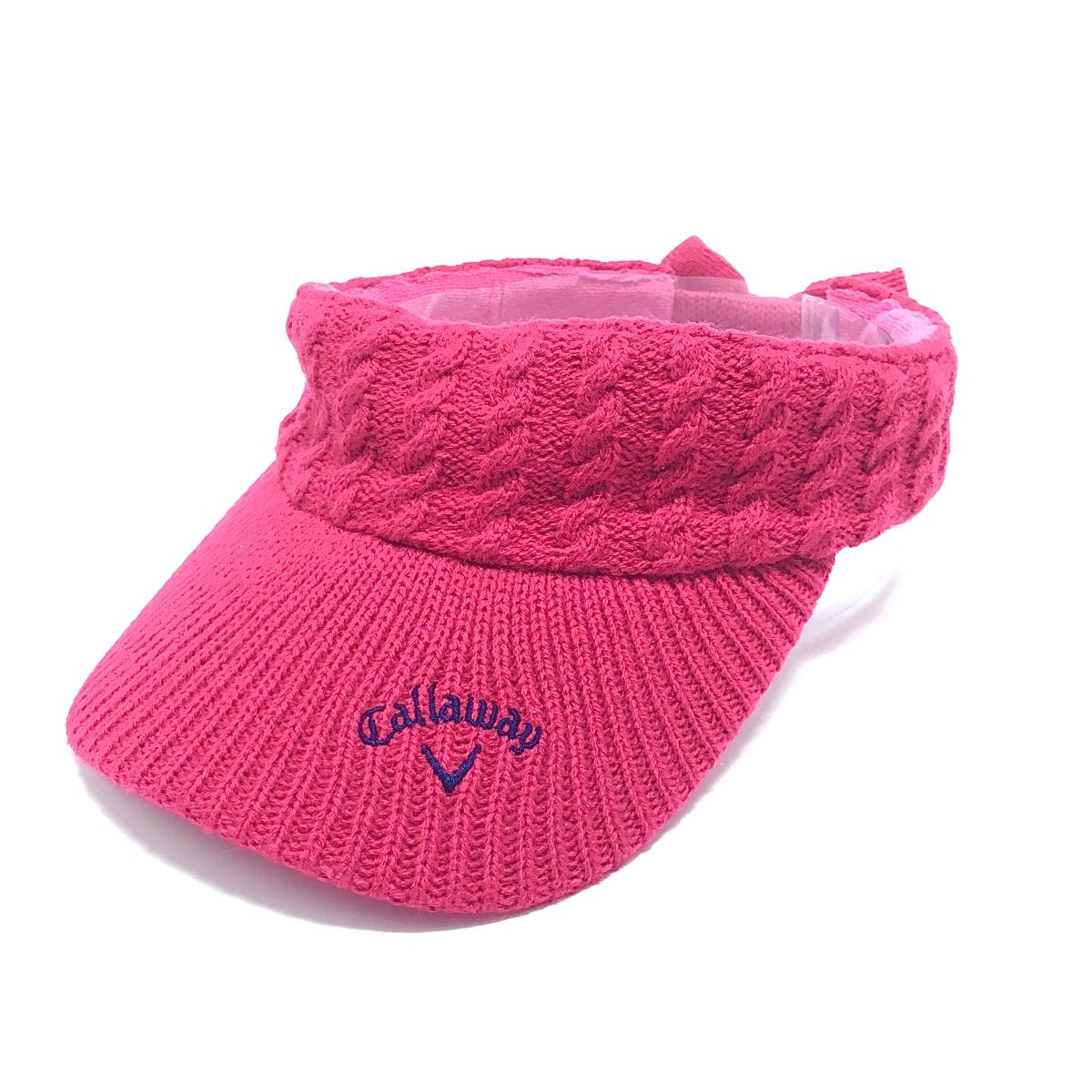 キャロウェイ ニットサンバイザー レッドピンク  FR   ゴルフウェア Callaway