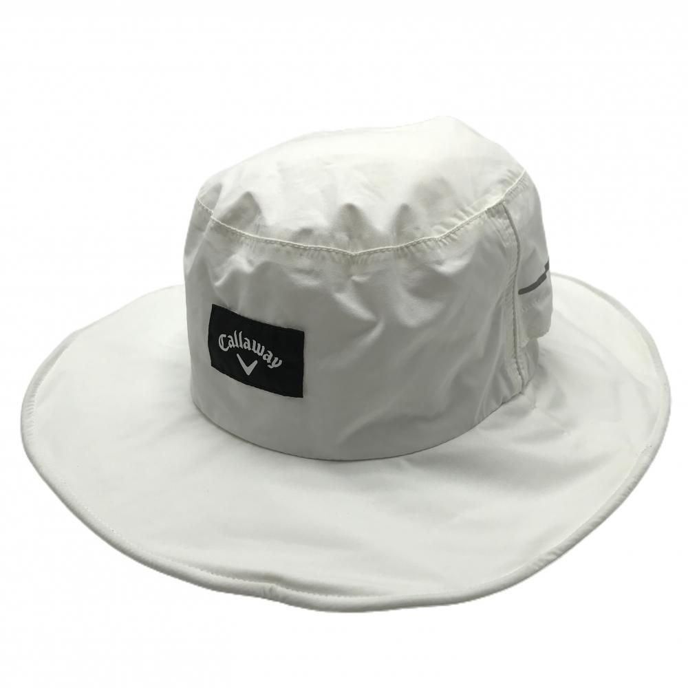 キャロウェイ レインハット 白 ロゴ 裏メッシュ FR  ゴルフウェア 2023年モデル Callaway