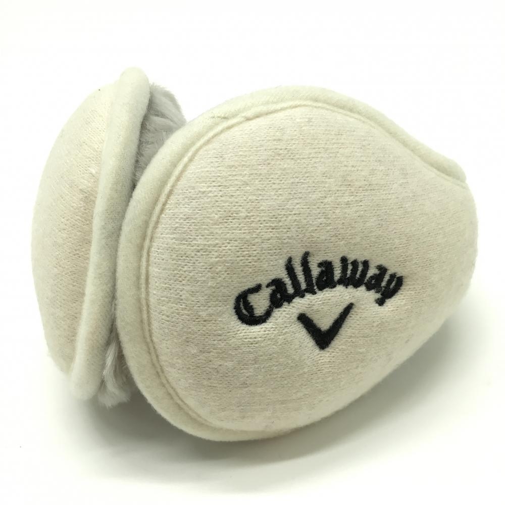 【超美品】キャロウェイ イヤーマフ 耳当て 白 裏地ファーゴルフ Callaway