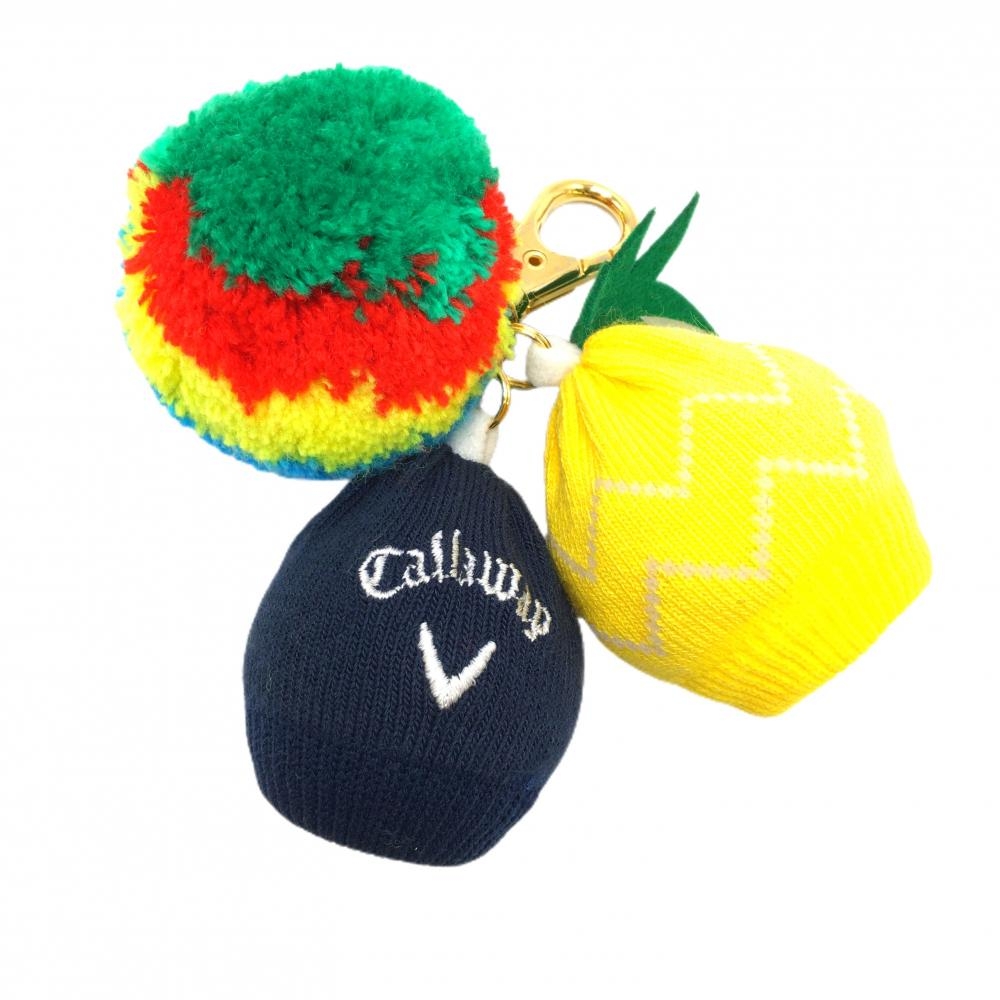 【新品】キャロウェイ ボールホルダー イエロー×マルチカラー 花ゴルフ Callaway