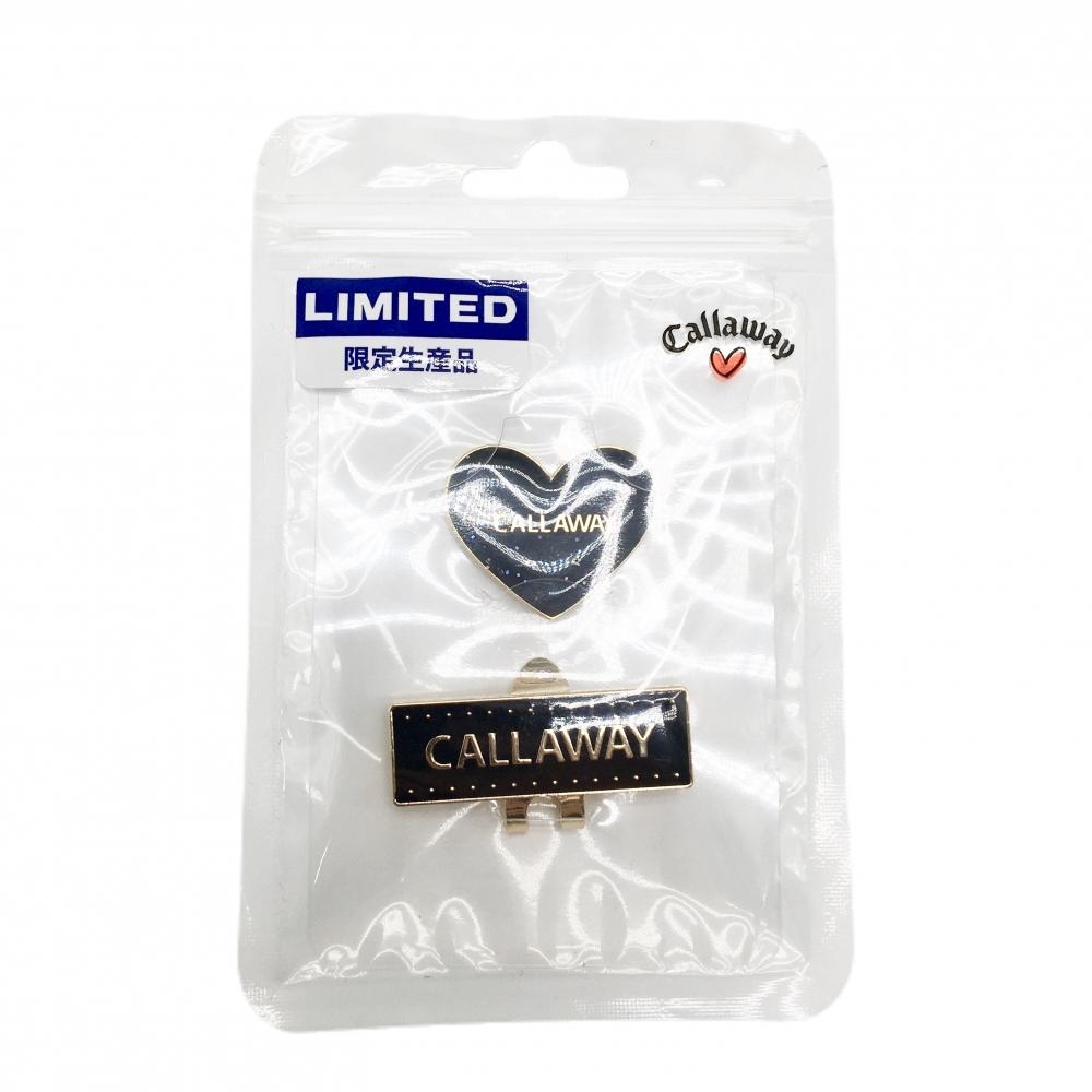 【新品】キャロウェイ マグネット式クリップマーカー 黒×ゴールド ロゴゴルフ Callaway