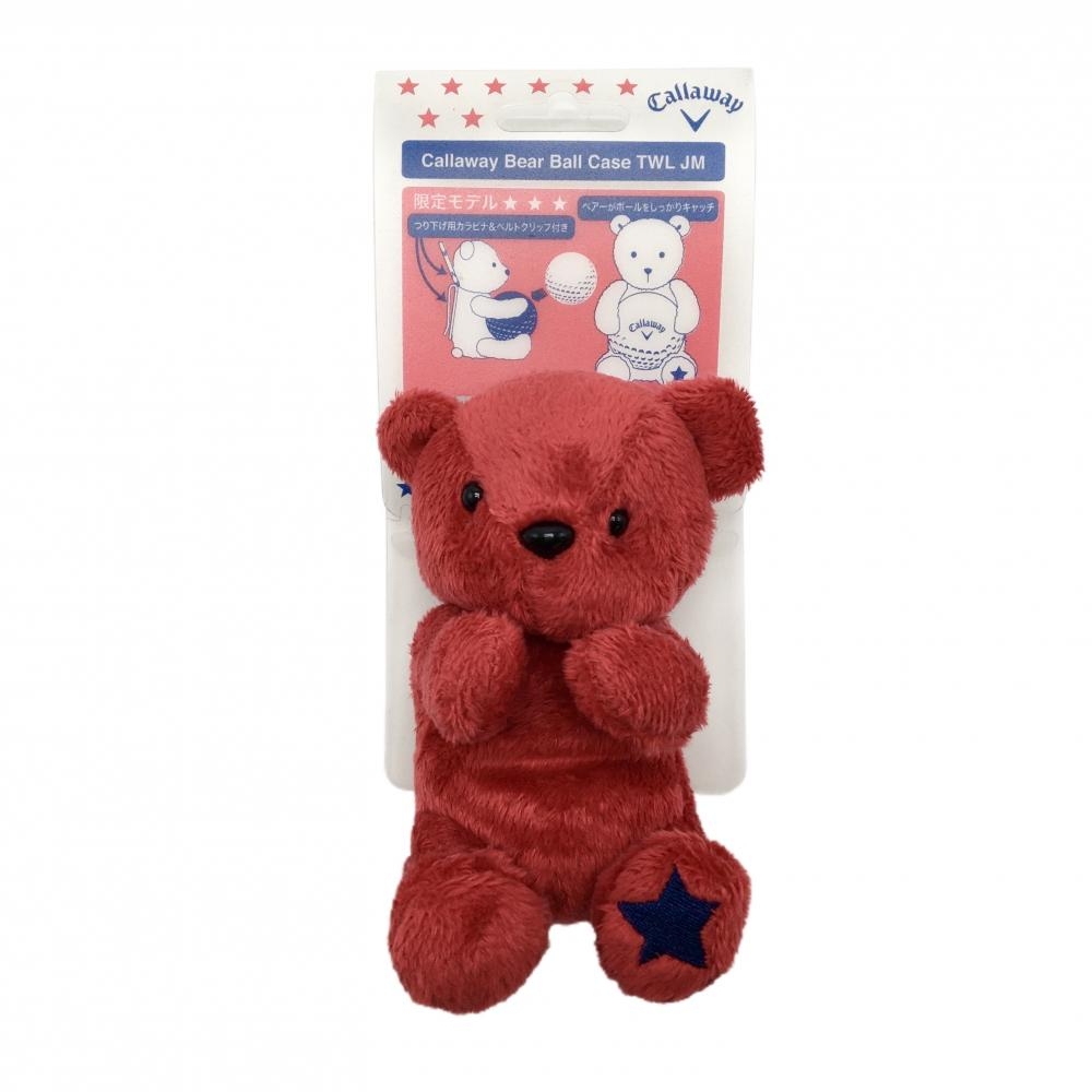 【新品】キャロウェイ ボールケース レッド×ネイビー ぬいぐるみ ベア ゴルフ Callaway