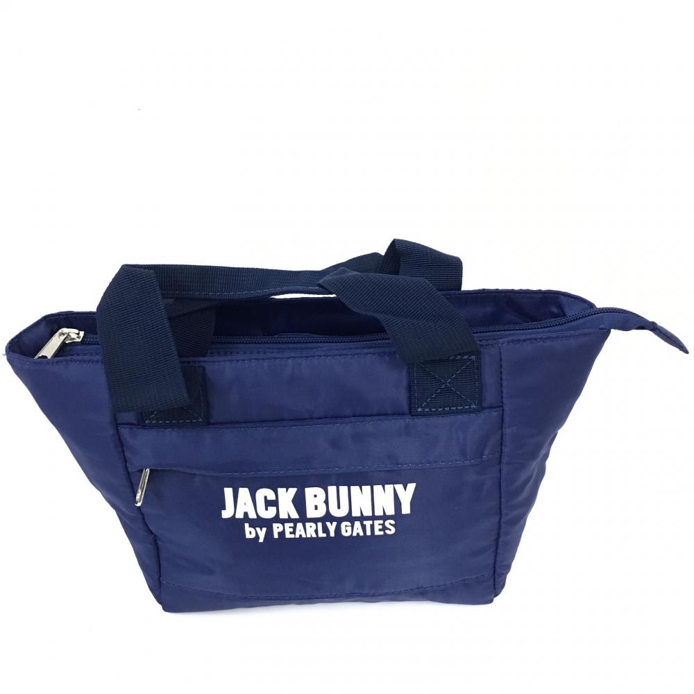 【超美品】Jack Bunny ジャックバニー カートバッグ ネイビー×白 ロゴプリント ゴルフ
