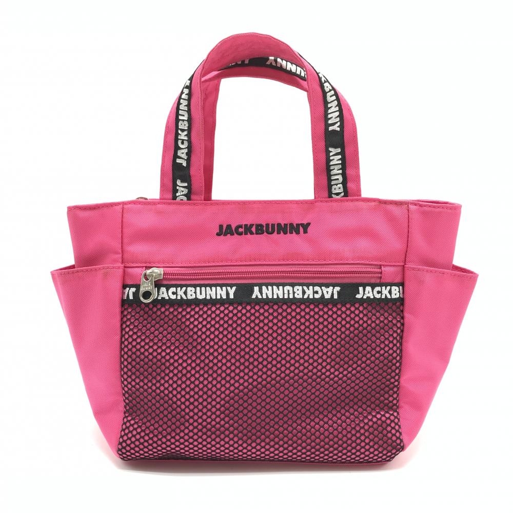 ジャックバニー カートバッグ ピンク×黒 メッシュポケット ゴルフ Jack Bunny