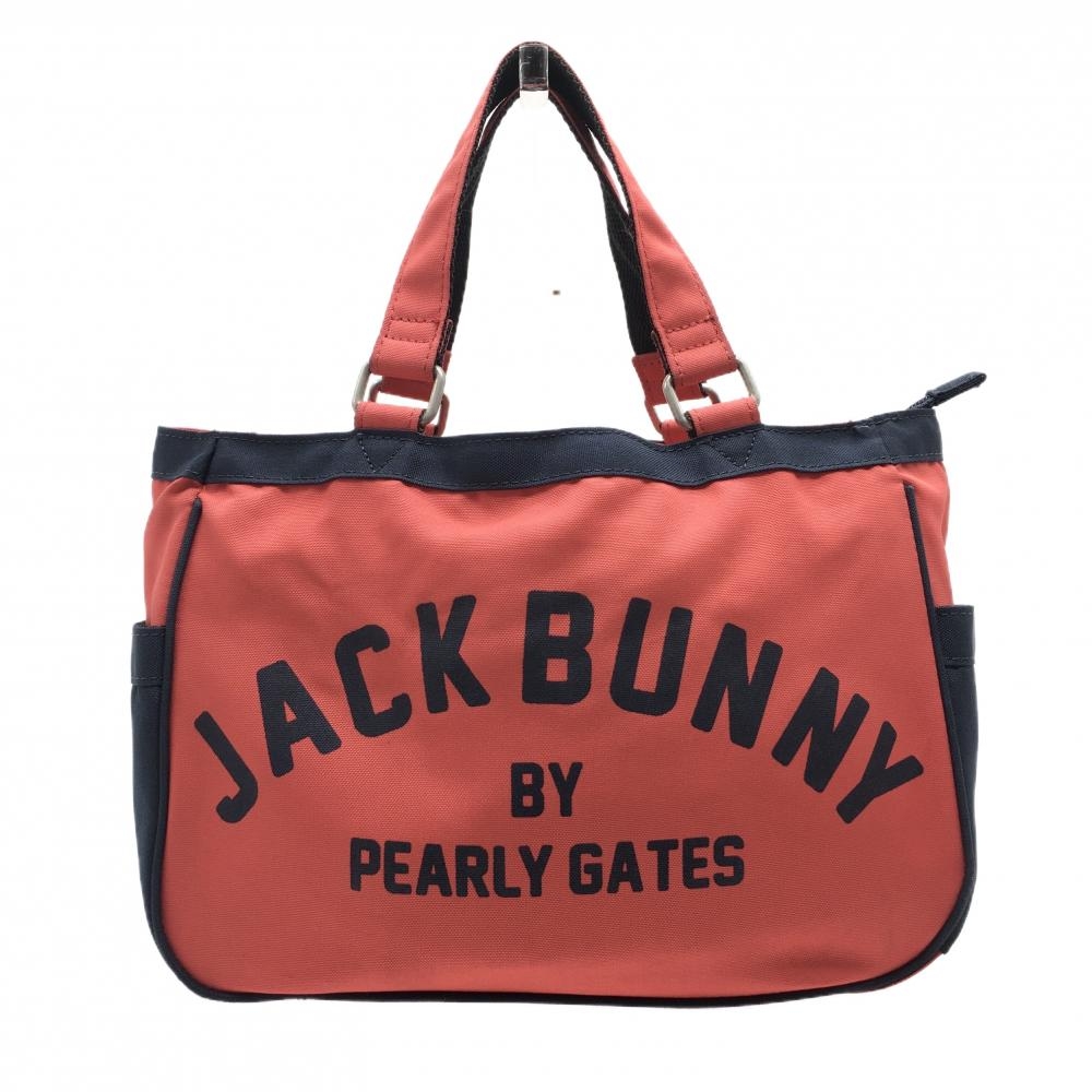 ジャックバニー カートバッグ レッド×ネイビー ロゴ 内外ポケット ゴルフ Jack Bunny