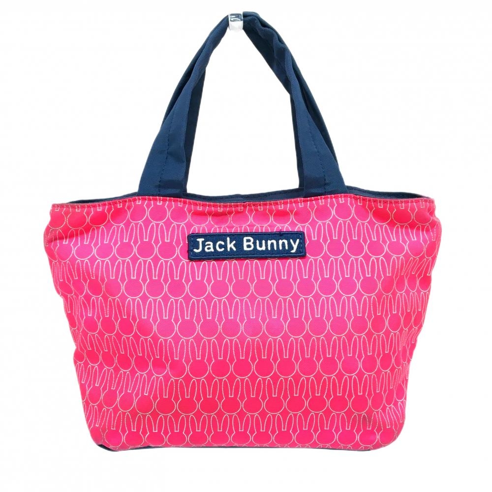 ジャックバニー 保冷カートバッグ ピンク×ネイビー ラビット柄 ゴルフ Jack Bunny