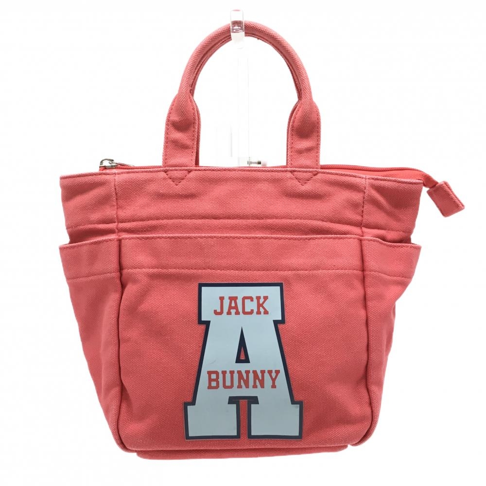 ジャックバニー カートバッグ レッド ロゴプリント  ゴルフ Jack Bunny