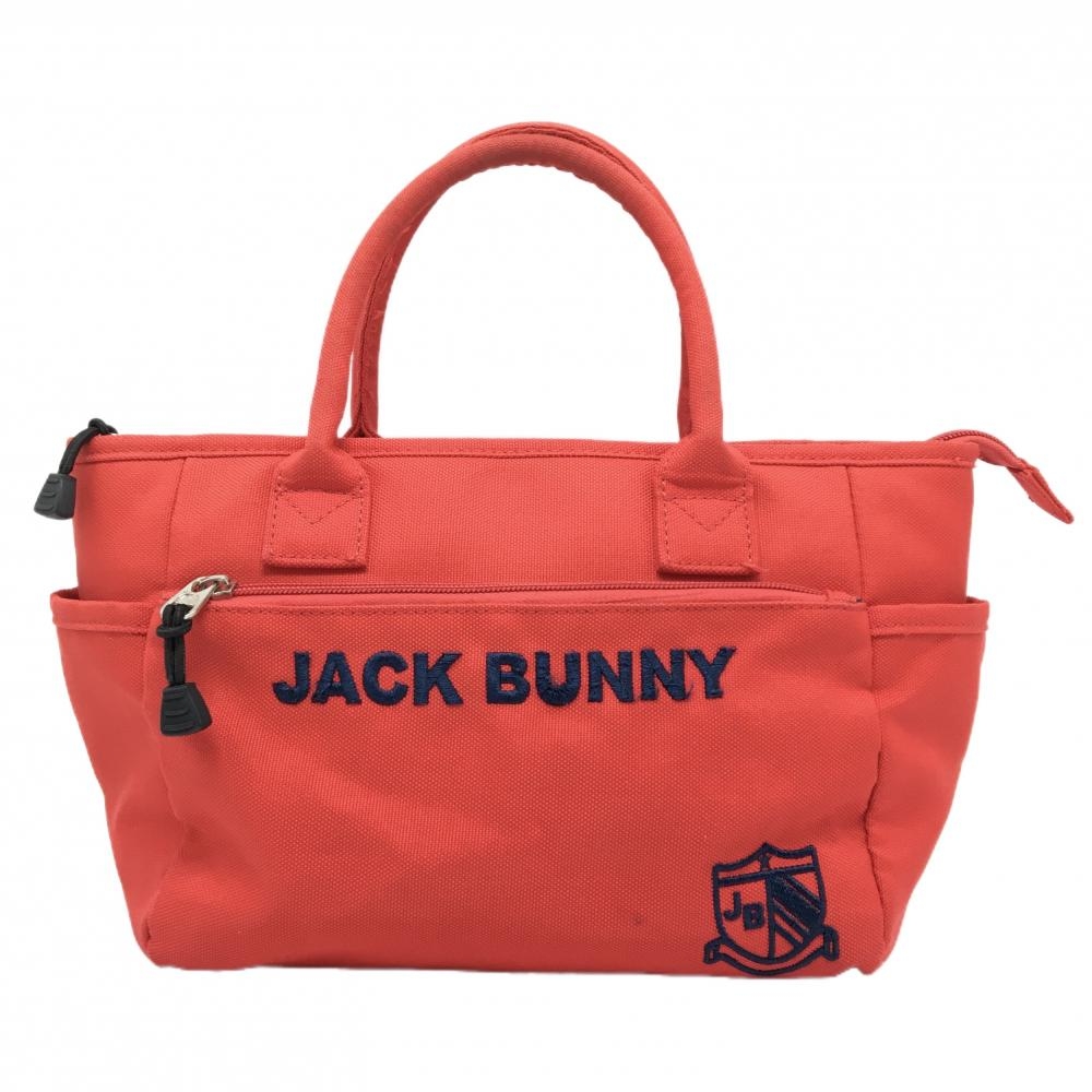 ジャックバニー カートバッグ レッド×ネイビー ロゴ刺しゅう 複数ポケット ゴルフ Jack Bunny