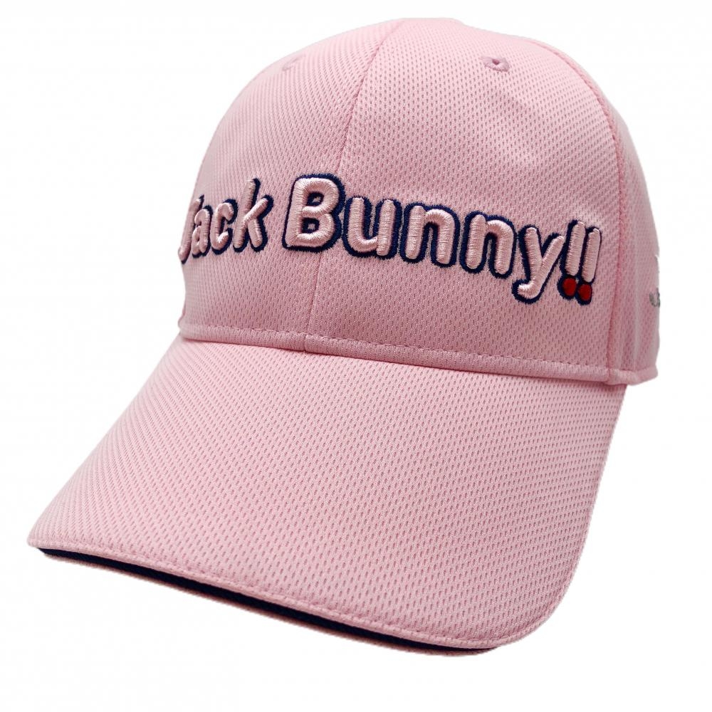 【美品】ジャックバニー キャップ ピンク ロゴ刺しゅう ウサギ  ゴルフウェア 2023年モデル Jack Bunny