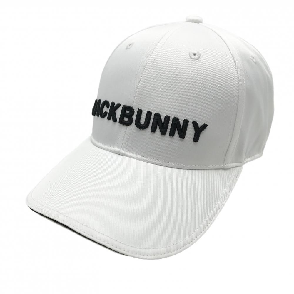 【未使用品】ジャックバニー キャップ 白×黒 立体ロゴ  FR   ゴルフウェア 2024年モデル Jack Bunny